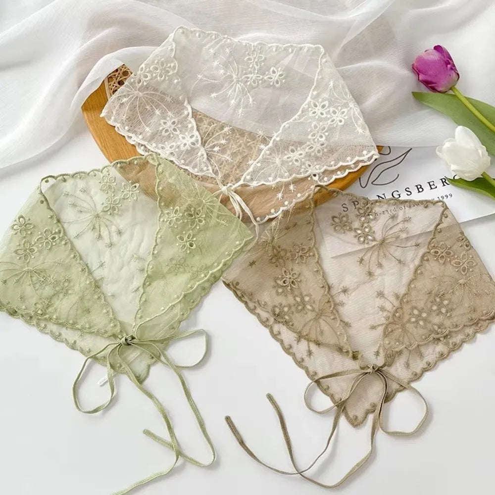 Vintage Lace Flower Hair Scarf – Bohemian Triangle Bandana Hair Scarf Bandana Nixie