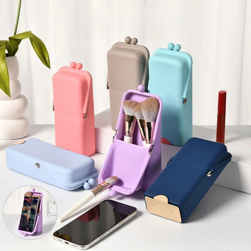 Nixie Silicone Makeup Brush Travel Organizer Bag Makeup Brush Organizer Nixie