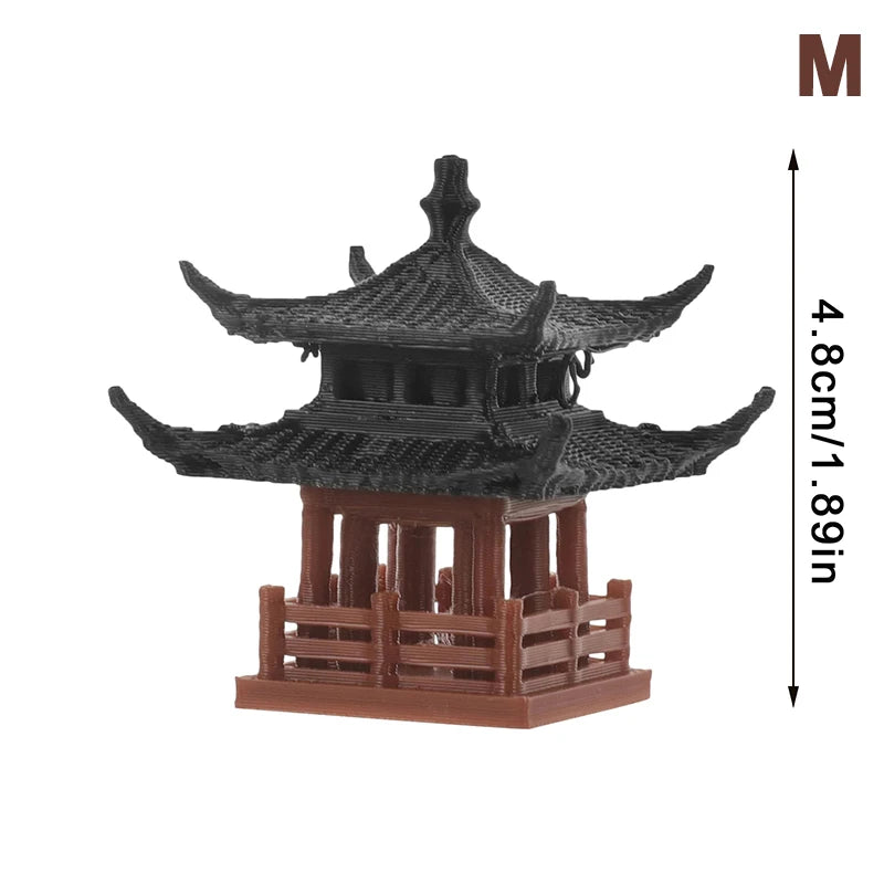Mini Pagoda Statue – Zen Garden, Bonsai & Aquarium Decor Garden Statue Figurine Nixie M