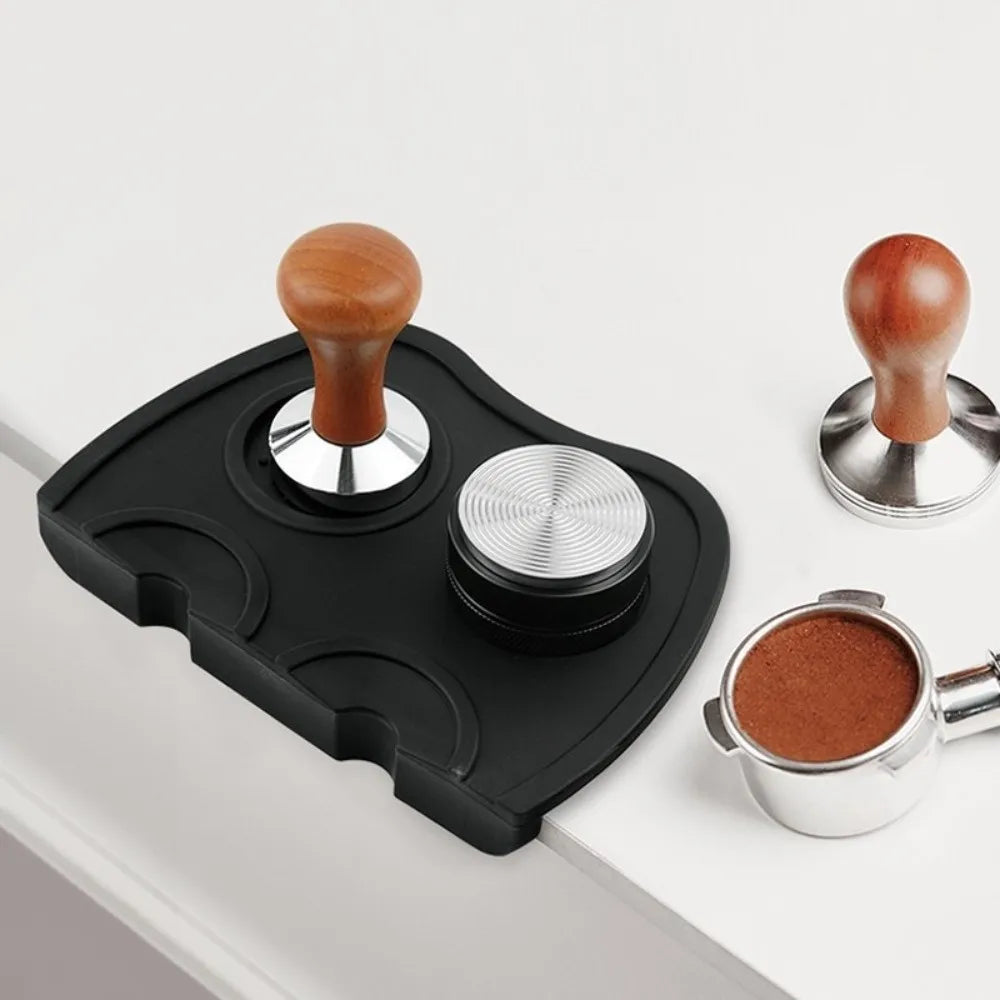 Silicone Espresso Tamper Mat Station – Non-Slip 51–58mm Holder Espresso Tamper Mat Nixie