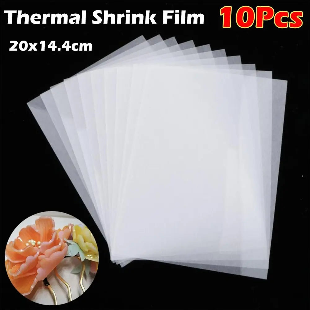 10Pcs Shrink Plastic Sheets DIY Thermal Shrink Art Film Shrink Art Craft Sheets Nixie
