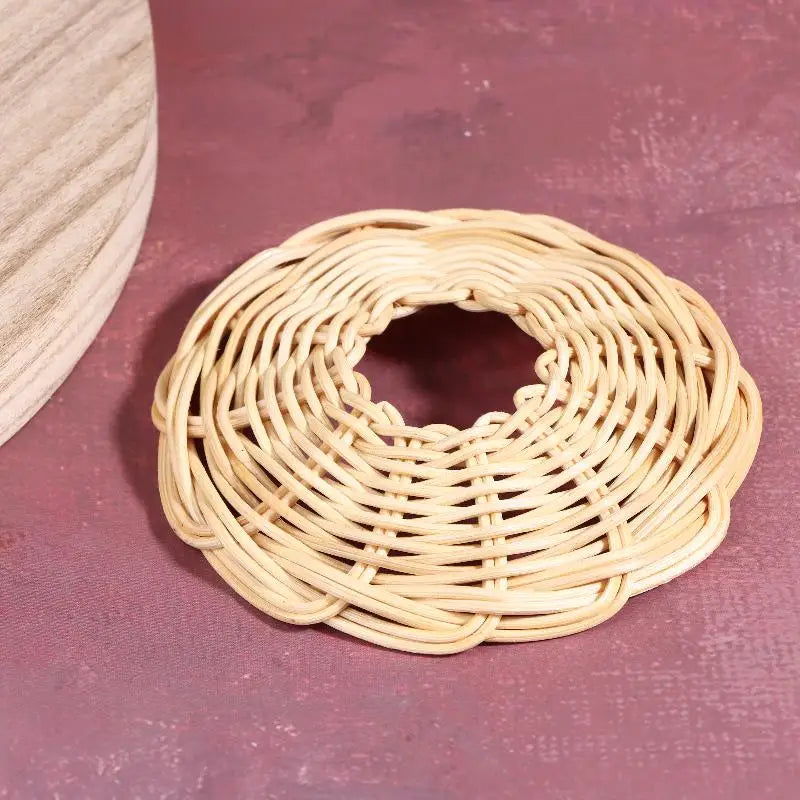 Handwoven Rattan Pendant Lampshade Vintage Basket Style – 2 Pack Rattan Lampshade Nixie