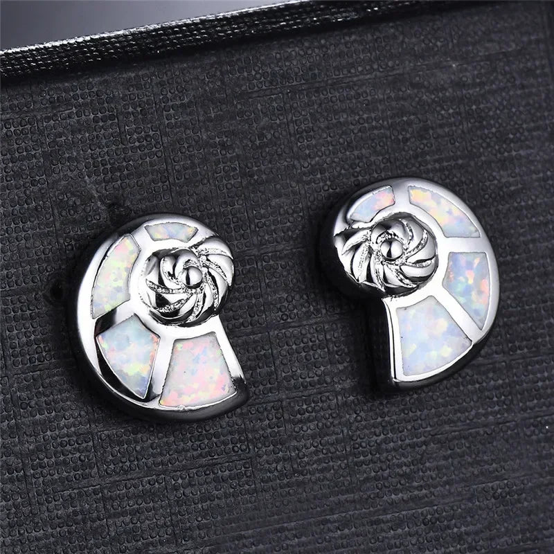 Snail Simulated Opal Crystal Drop Earrings | Zinc Alloy Fashion Fashion Drop Earrings Nixie
