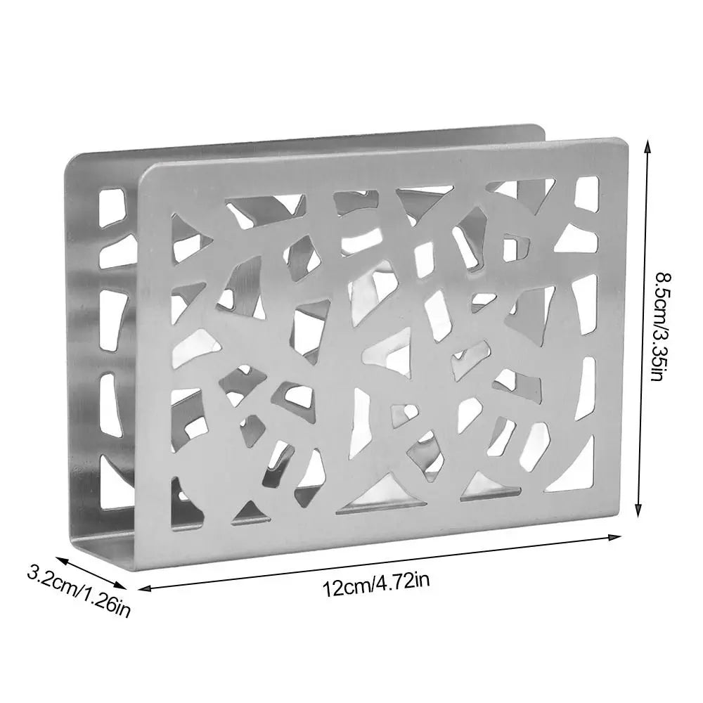 Hollow Out Stainless Steel Napkin Holder – Elegant & Stable Napkin Holder Nixie