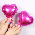 10pcs 5-Inch Heart Foil Balloons | Wedding & Party Décor Foil Party Balloons Nixie Rose Red 5inch