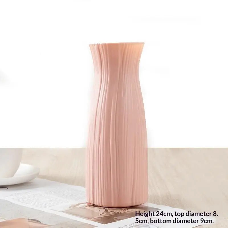 Minimalist Geometric Plastic Vase for Dried & Fresh Flowers Decorative Vase Nixie Pink