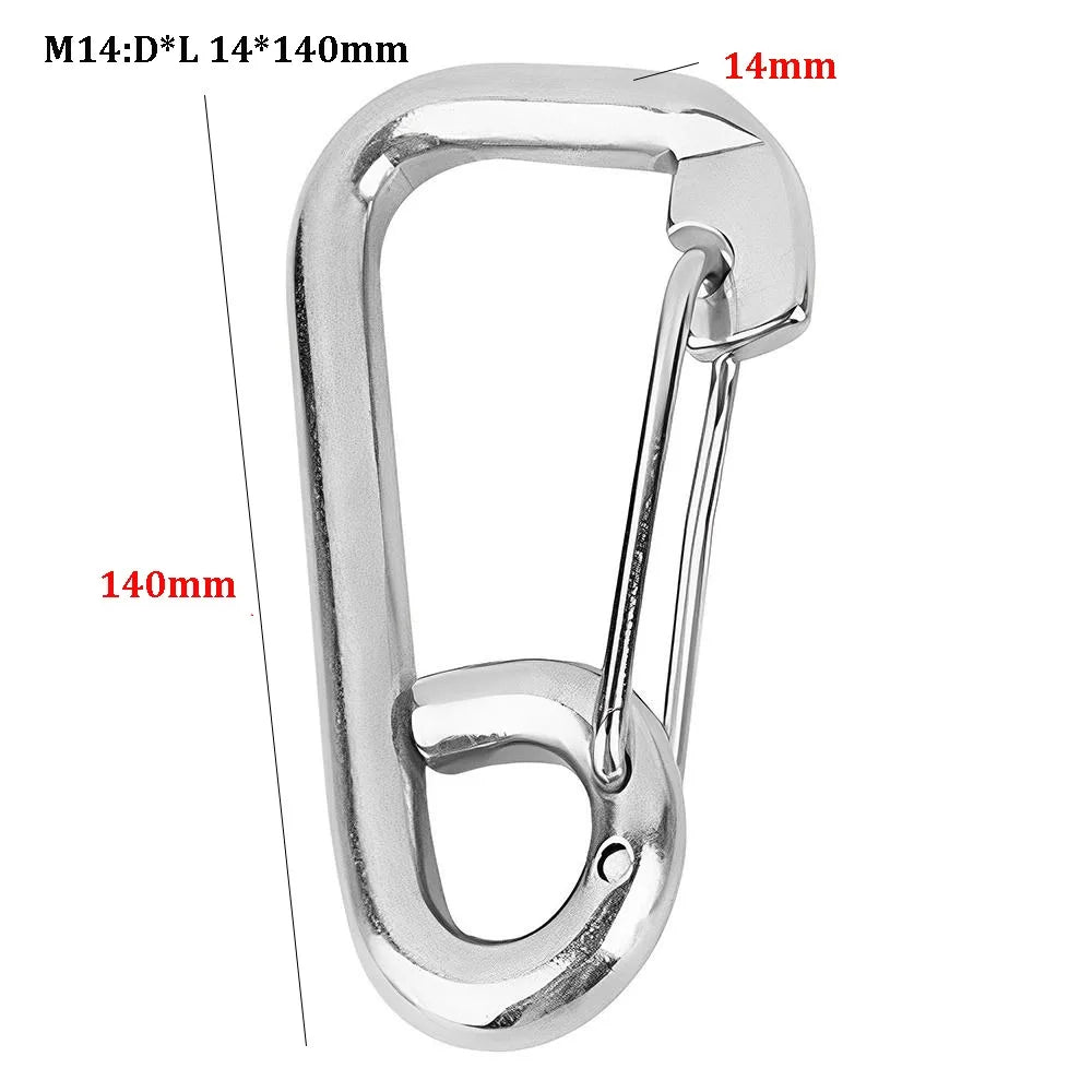 Heavy Duty 304 Stainless Steel Carabiner Clip – 6 Sizes