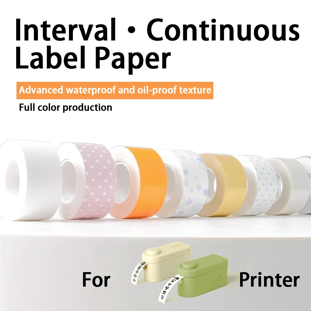 MakeID 16mm Thermal Label Tape – Waterproof Inkless DIY Sticker Thermal Label Tape Nixie