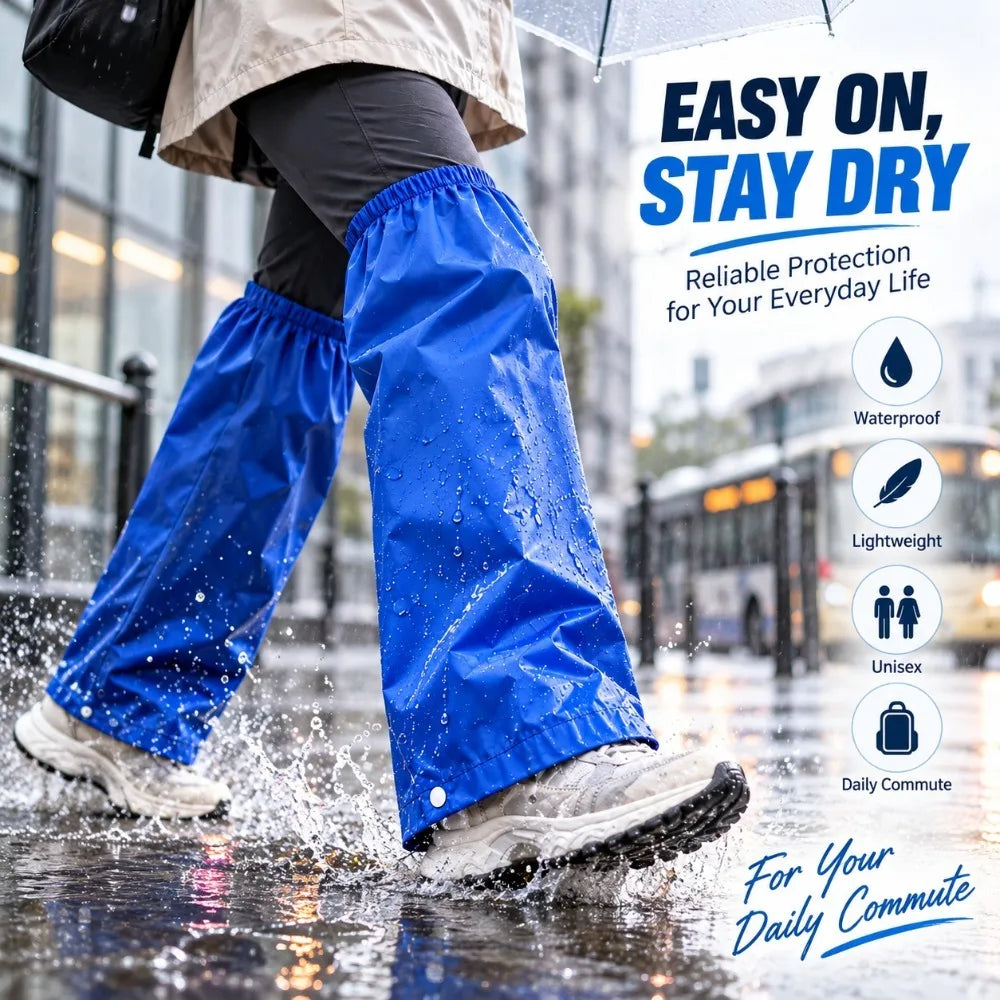 Waterproof Packable Rain Pants – Unisex Outdoor Leg Covers
