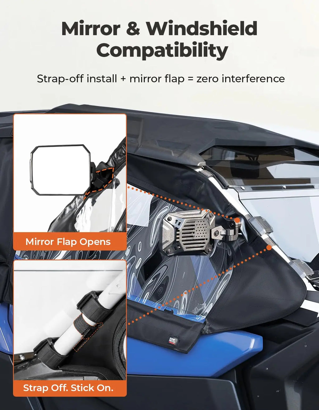 Soft Upper Doors Cab Enclosure – Can-Am Maverick X3 MAX 2017–2026 UTV Soft Door Set Nixie