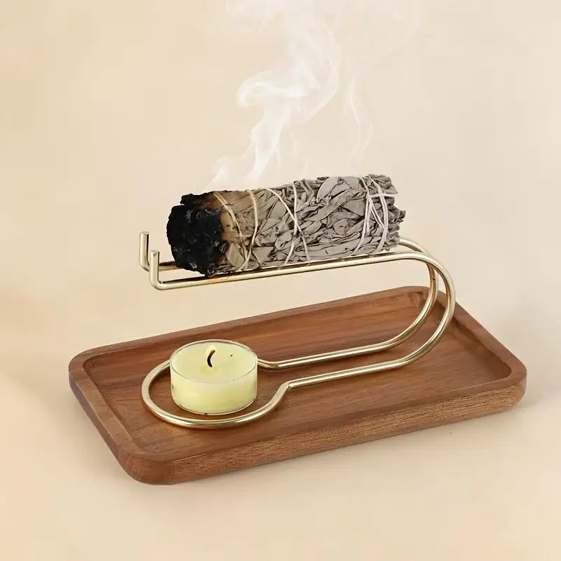 Smudge Stick Burner Tray – Incense & Candle Holder Stand