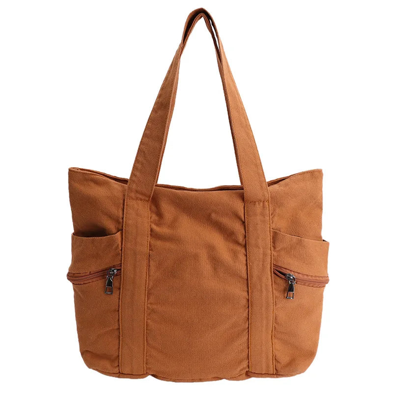 Nixie Large Canvas Tote Bag – Women's Shoulder Commuter Bag