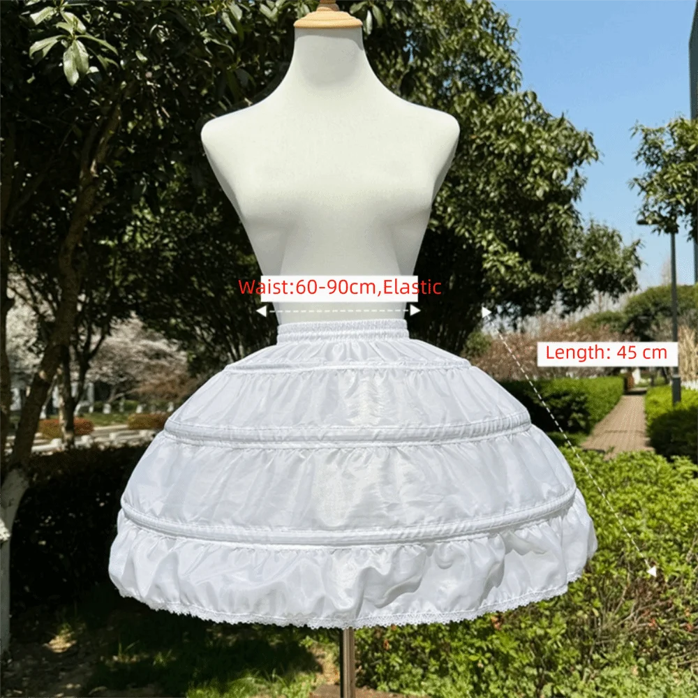 Lolita Hoop Petticoat White Crinoline Underskirt | Wedding & Cosplay Hoop Petticoat Nixie 45cm