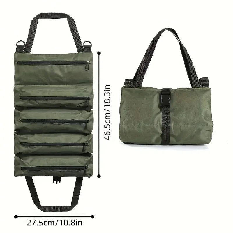 Nixie Heavy-Duty Roll-Up Tool Bag – Oxford Fabric Organizer Roll-Up Tool Bag Nixie