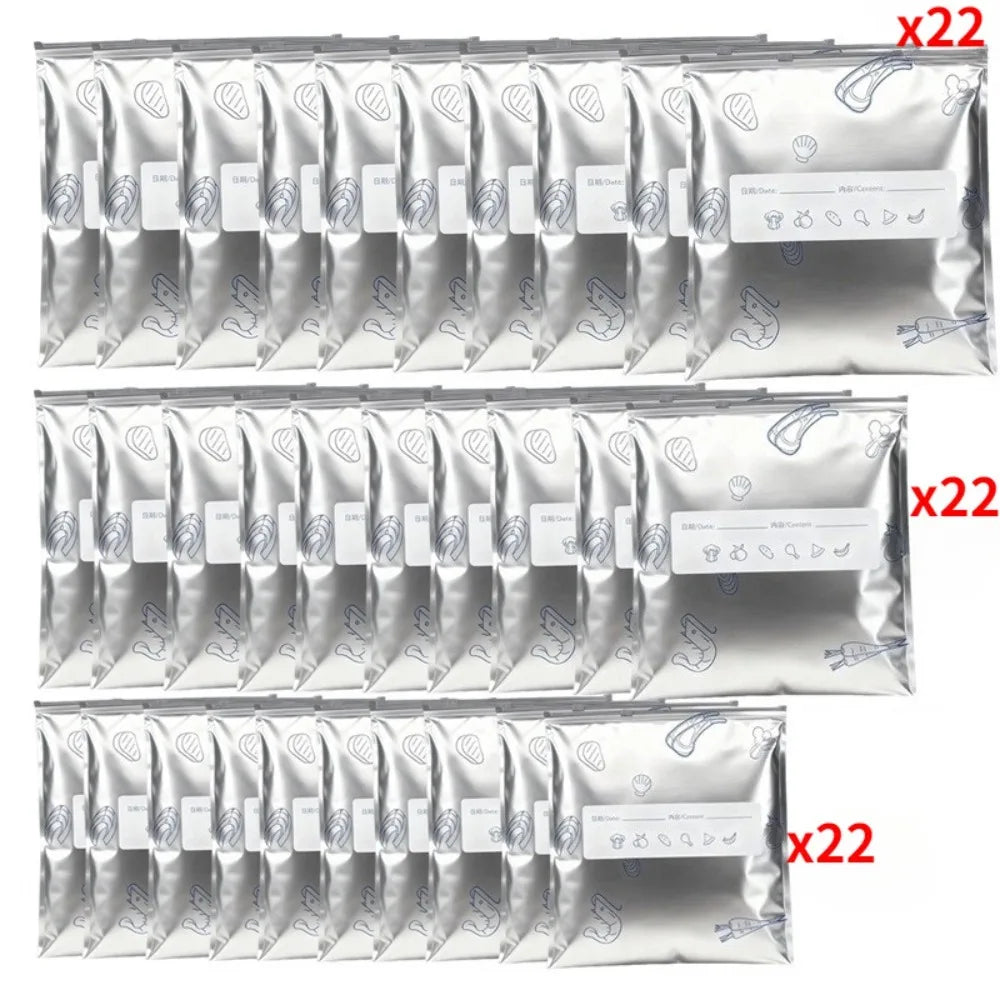 66Pcs Aluminum Foil Bags, Zipper Pouches & Air Fryer Liners Food Storage Set Nixie