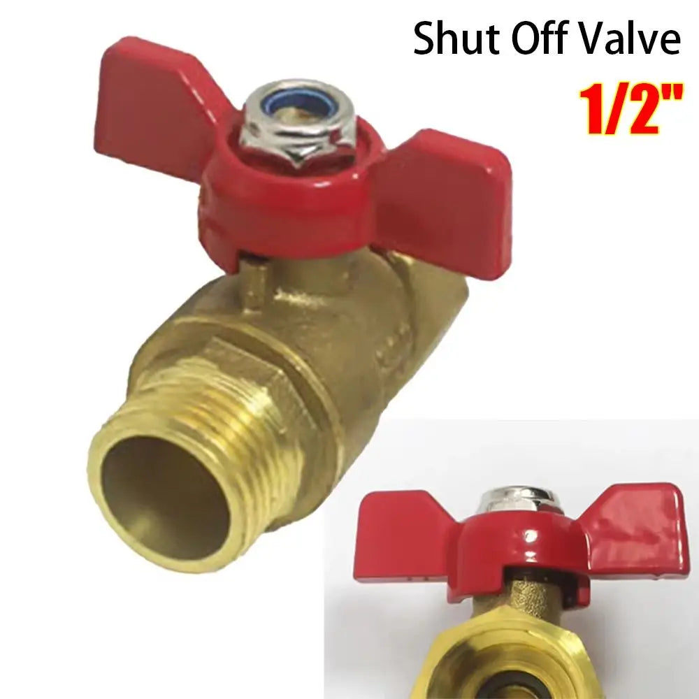 1/2" Brass Garden Hose Shut Off Ball Valve – Full Flow Brass Ball Valve Nixie