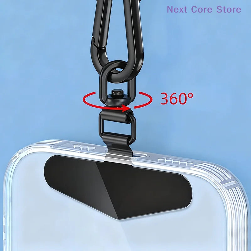 Steel Phone Lanyard Clip Gasket Patch – 360° Metal Strap Phone Lanyard Clip Nixie