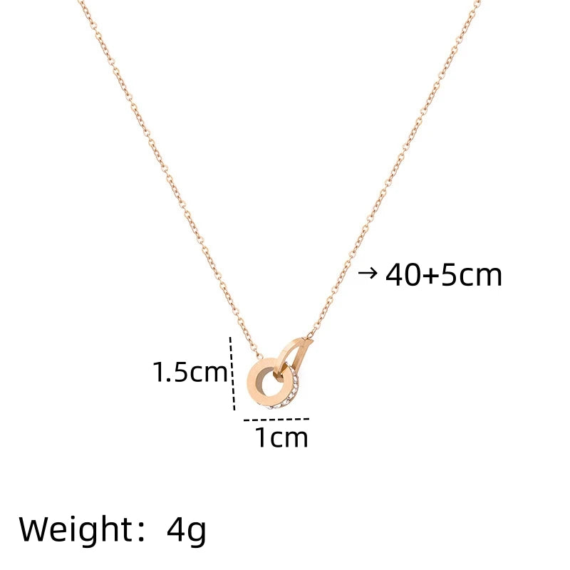 D Letter Pendant Necklace Women – Gold & Rose Gold Chain Initial Pendant Necklace Nixie