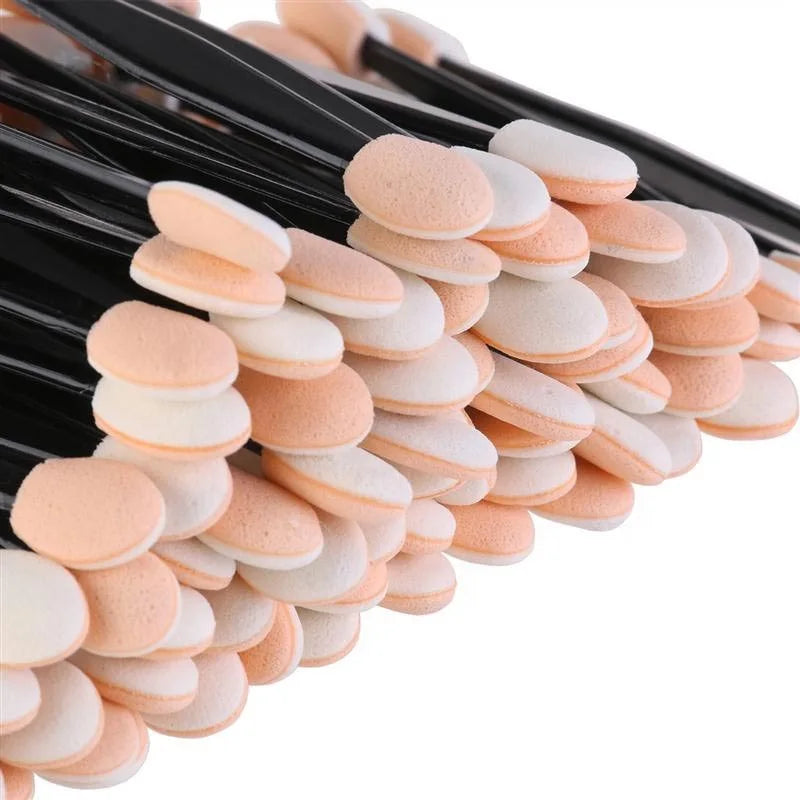 50 Pcs Disposable Dual-Ended Eye Shadow Applicator Sponge Wands Eye Shadow Applicators Nixie