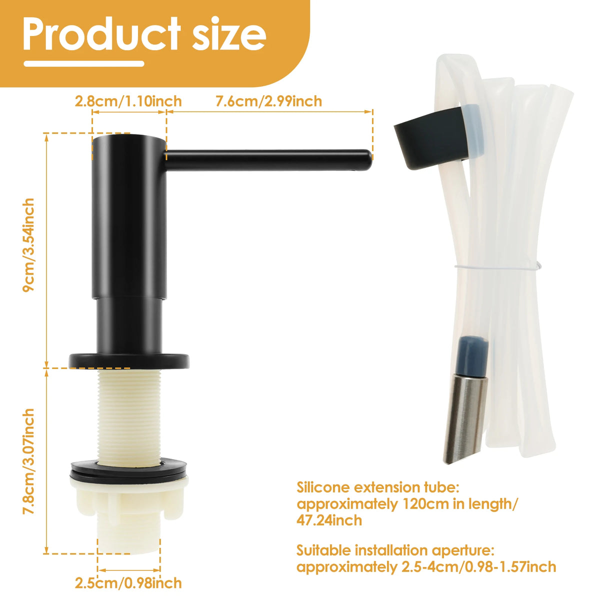 Built-In Sink Soap Dispenser Pump – Easy Install | Nixie Sink Soap Dispenser Nixie A