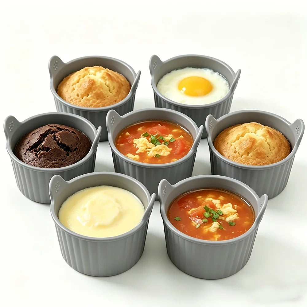 6-Piece Nonstick Silicone Cake Molds – Food Grade Baking Cup Set Silicone Baking Molds Nixie
