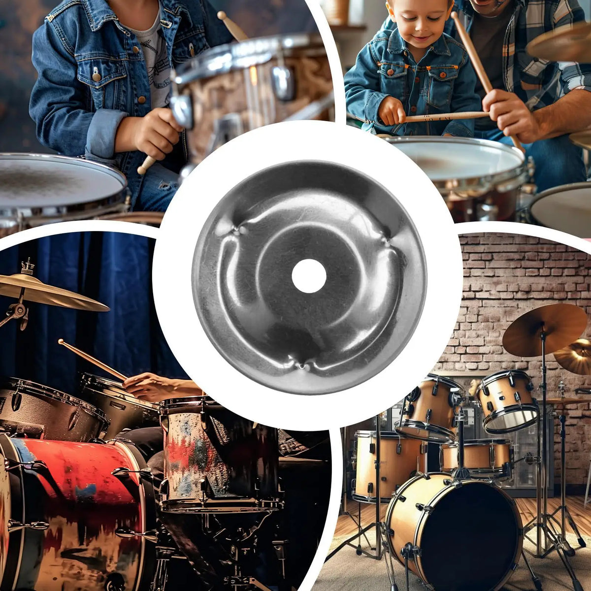 50pcs Steel Tambourine Bell Ring Cymbals – Drum Jingle Accessories
