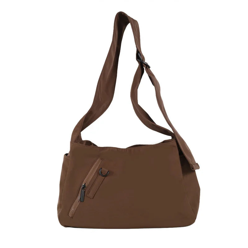 Unisex Large Crossbody Bag – Wide Strap Nylon Messenger Bag Crossbody Messenger Bag Nixie