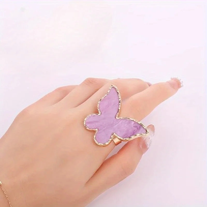 Irregular Resin Nail Art Mixing Palette with Ring – Gel Blending Tool Nail Art Palette Nixie PURPLE