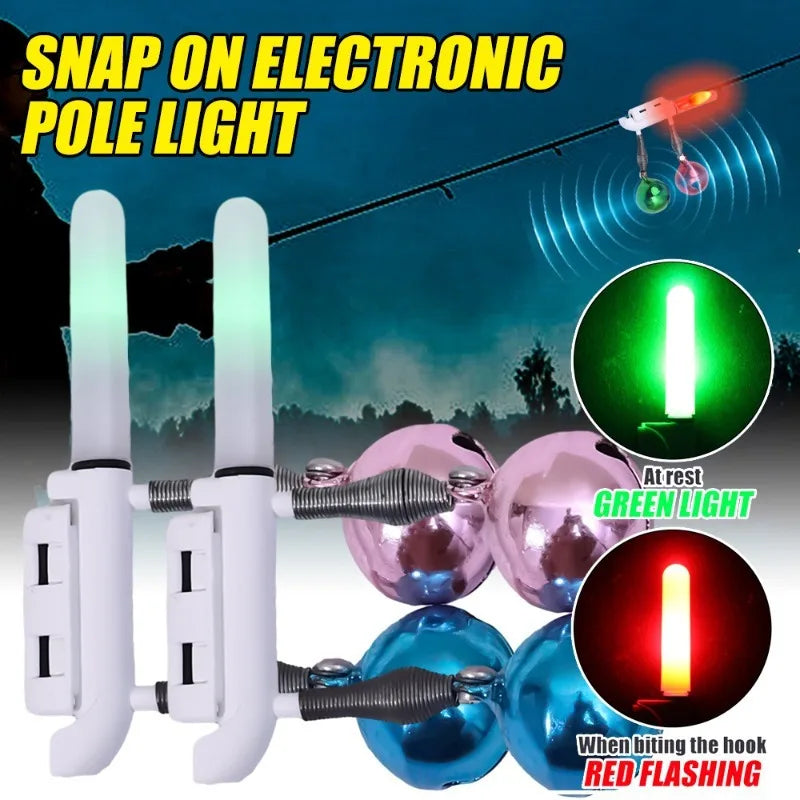 Night Fishing Glow Stick Float Light with Bell & CR425 Battery Fishing Float Light Nixie