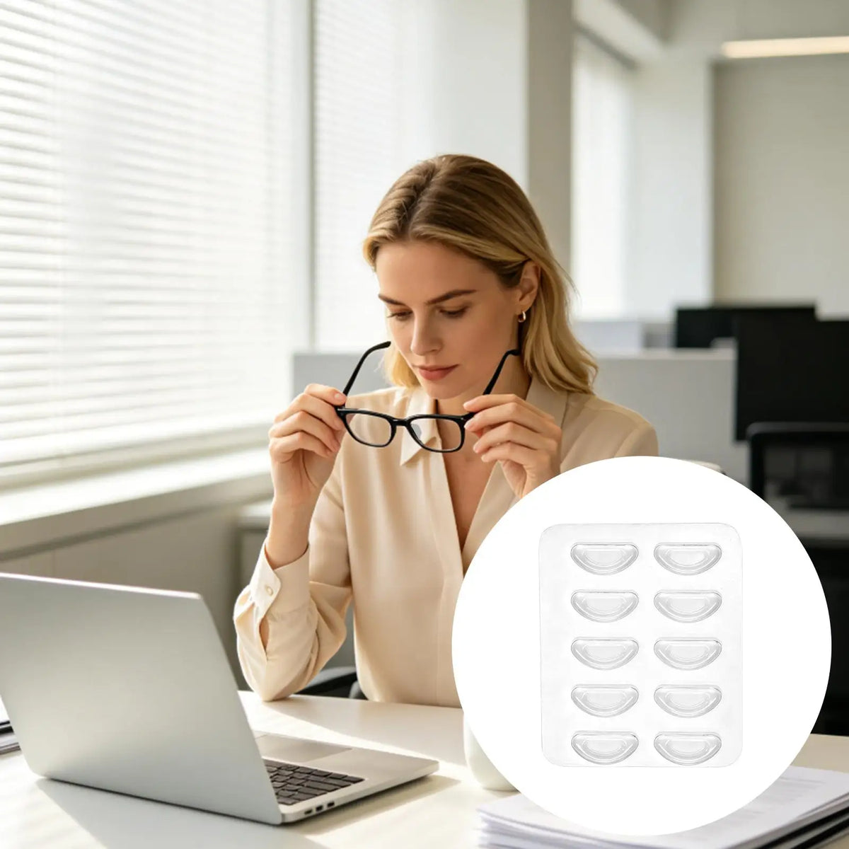 5 Pairs Silicone Glasses Nose Pads – Anti-Slip Adhesive Support Eyeglass Nose Pads Nixie