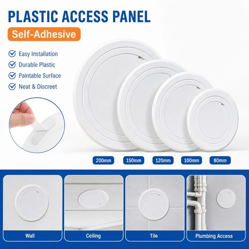 Round PVC Access Panel Self-Adhesive Removable Wall Cover
