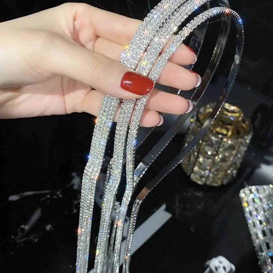 Diamond Hairband Hair Clip with Tassel Pendant & Faux Earrings Hair Accessory Set Nixie