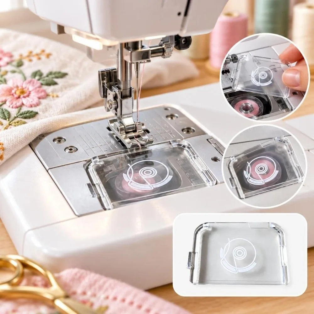 3-Pack Transparent Bobbin Cover Slide Plate – SC220 & C620L Sewing Machine Part Nixie