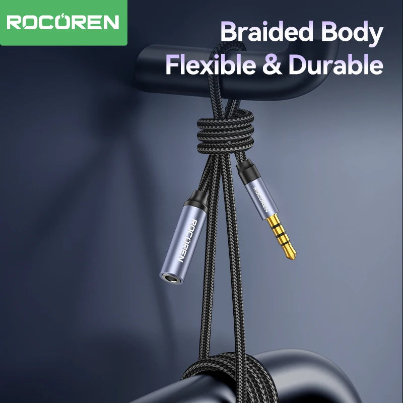 Rocoren 3.5mm AUX Audio Extension Cable Male to Female AUX Audio Cable Nixie