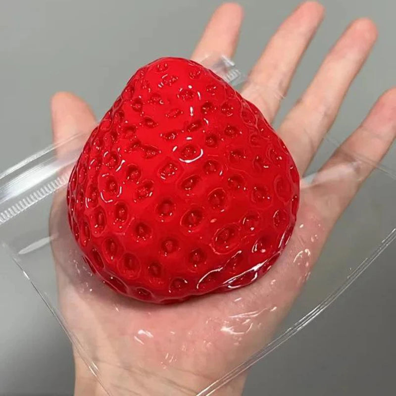 Strawberry Squishy Fidget Toy – Slow Rise Sensory Squeeze Toy