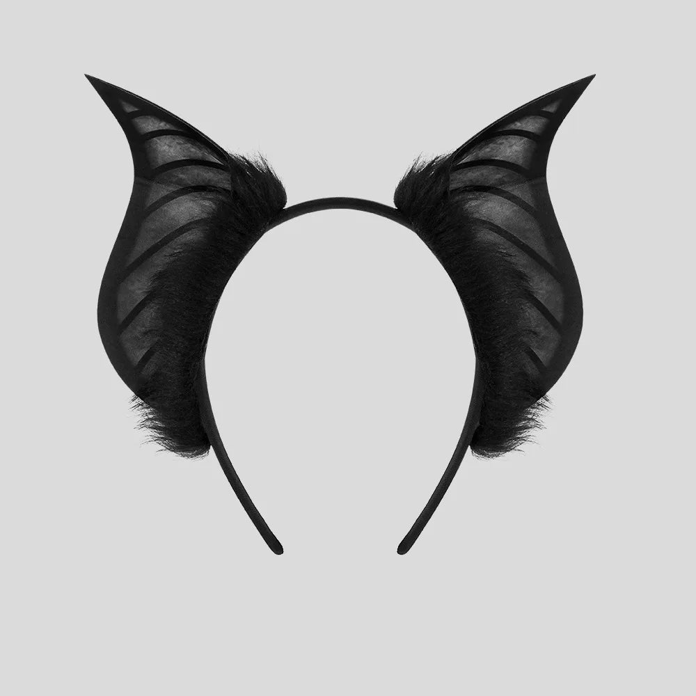 Bat Beast Ears Headband – Halloween Costume Accessory Costume Headband Nixie black