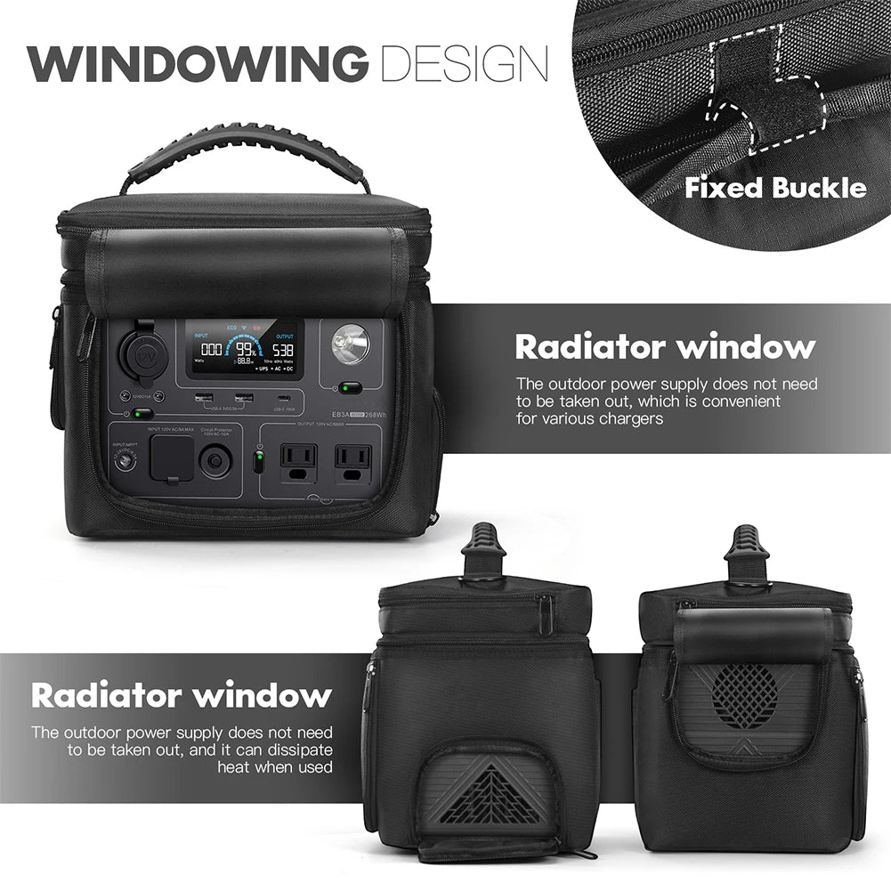 Waterproof Carrying Case for BLUETTI EB3A Power Station Power Station Case Nixie