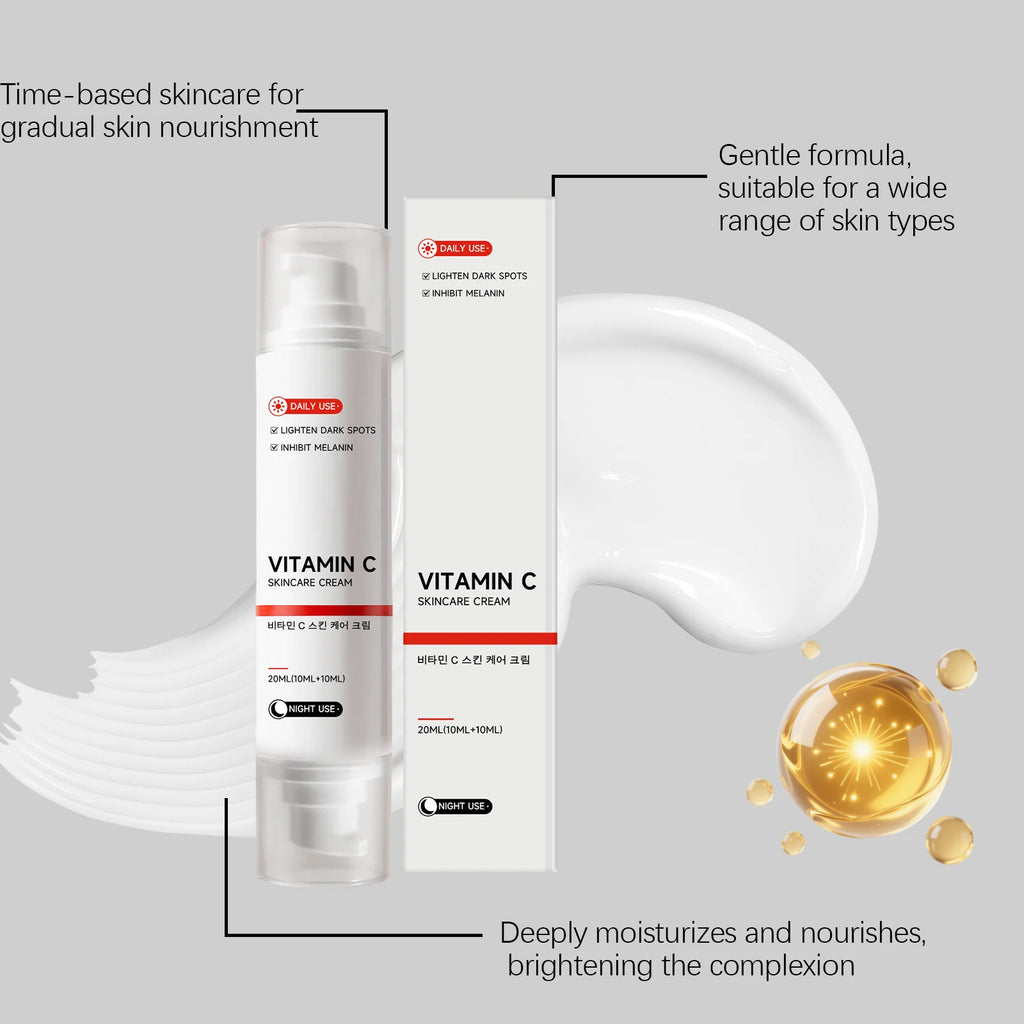 Vitamin C Day & Night Cream – Brightening & Hydrating Facial Brightening Face Cream Nixie