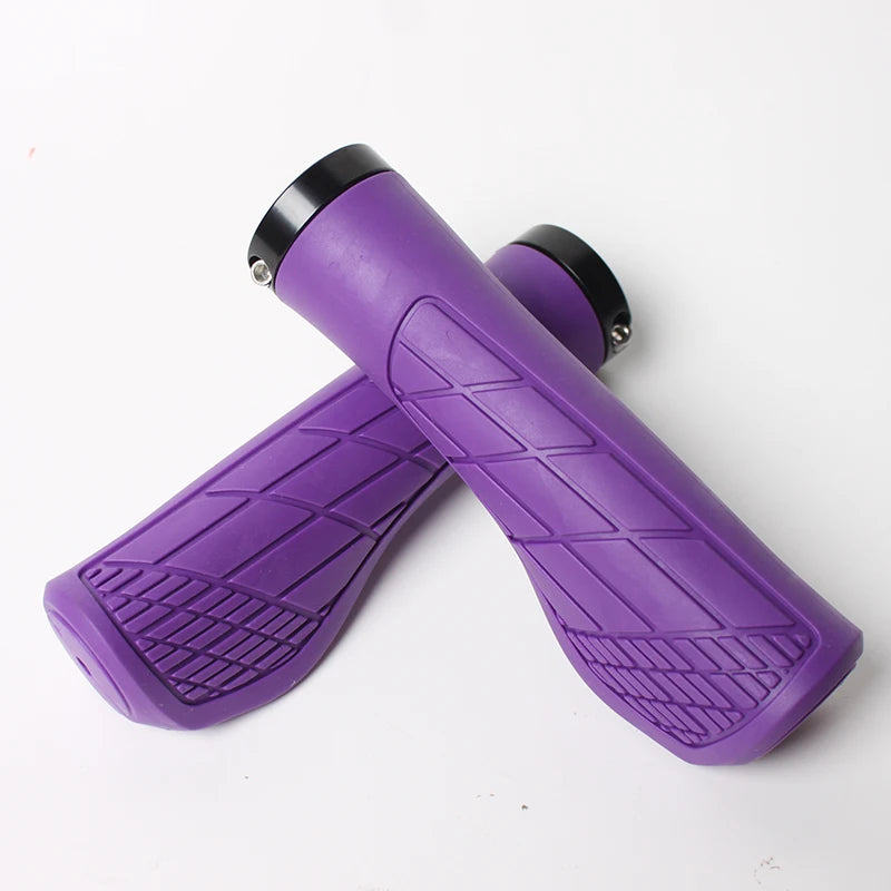 MTB Bike Grips Lockable Rubber Ultralight Handlebar Grips Bike Handlebar Grips Nixie Purple