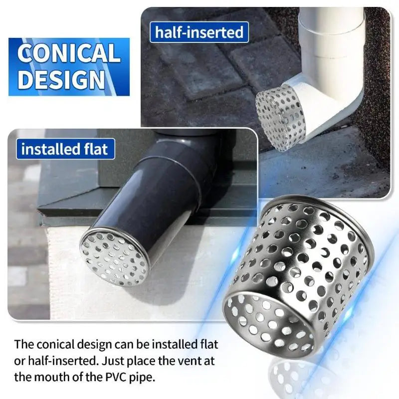 50mm Stainless Steel Drain Cover Insert Filter & PVC Pipe Cap Drain Cover Filter Nixie