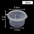 50pcs Leak-Proof Sauce Cups with Hinged Lids | Clear Containers
