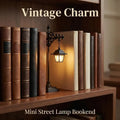 Vintage Metal Bookend Lantern with Warm LED Night Light Decorative Bookend Light Nixie A5
