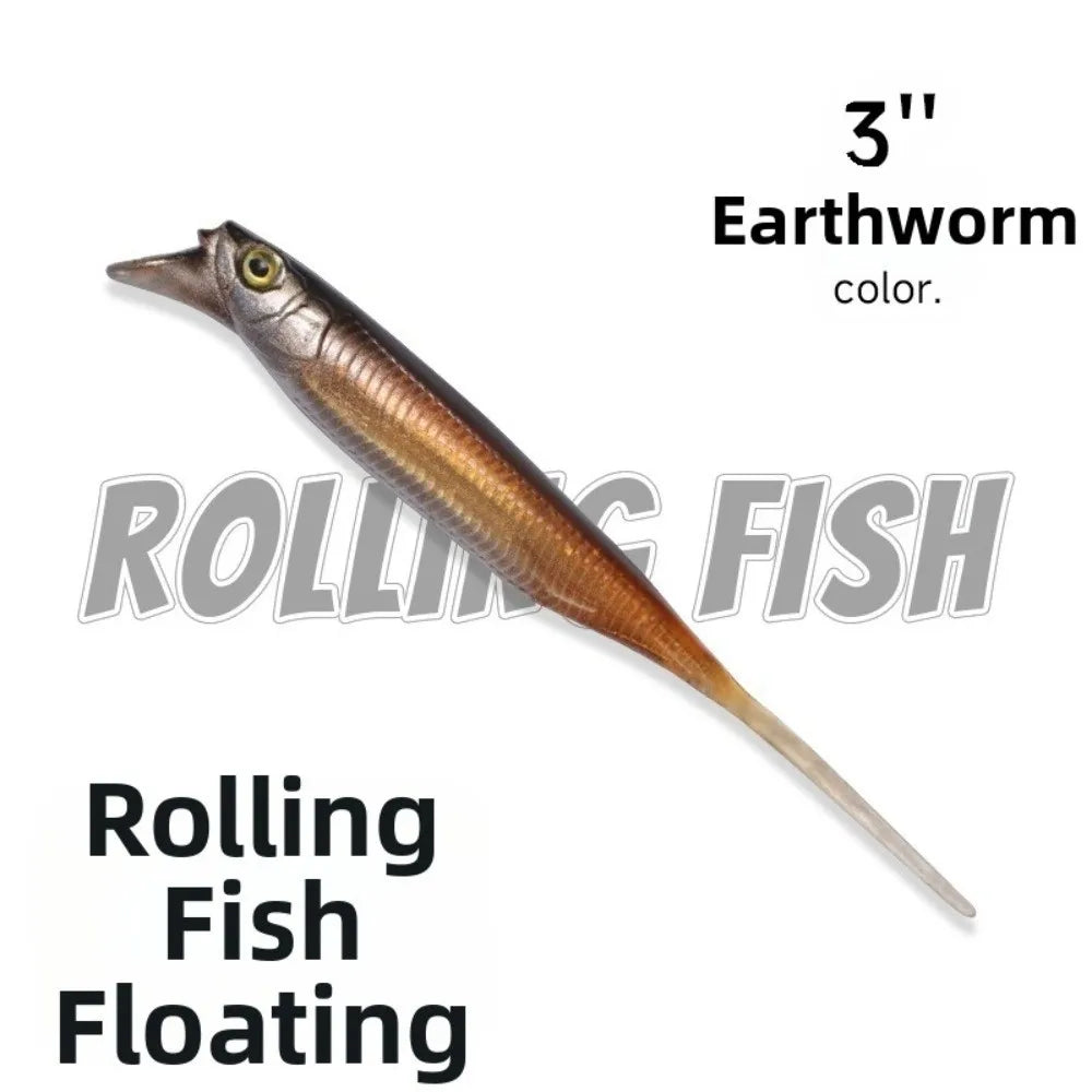 TPE Soft Bait Fishing Lure 2.5" & 3" Rolling Action – 8 Pack