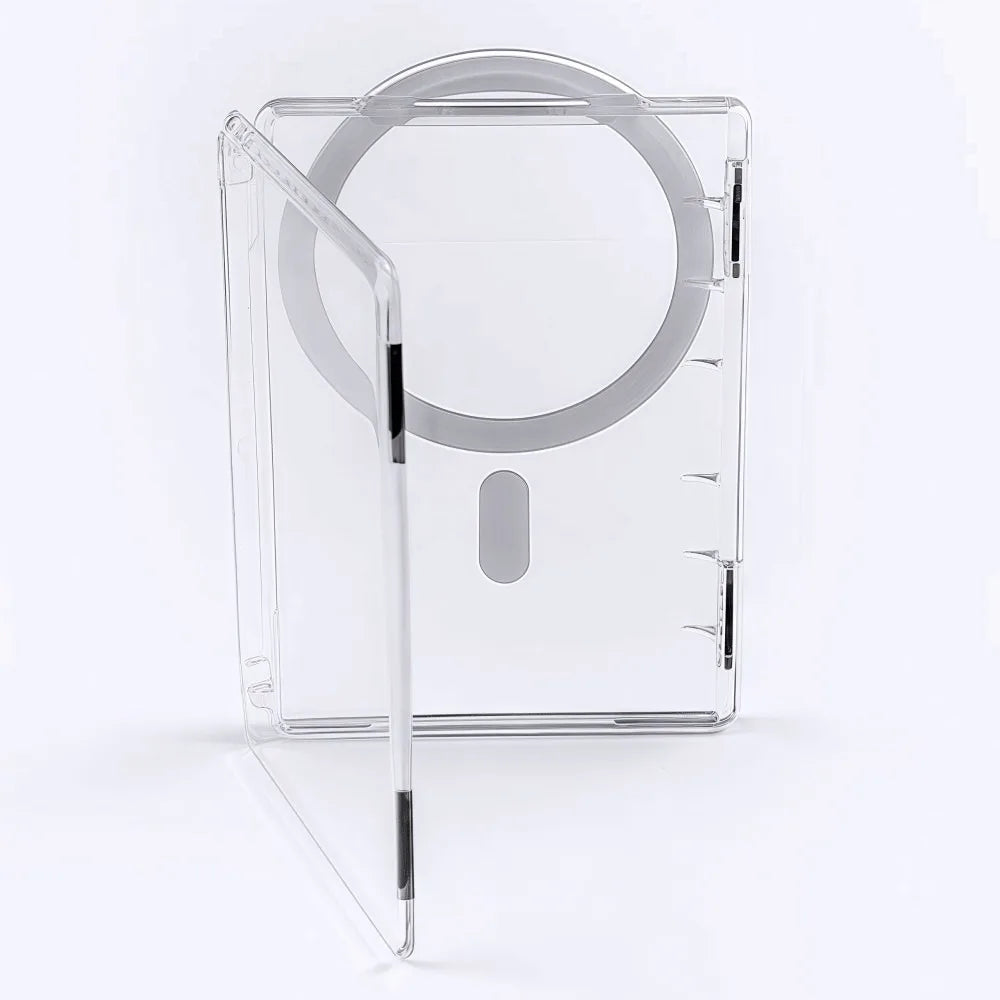 MagSafe Card Sleeve – Transparent 2-Slot Magnetic Wallet Stand Magnetic Card Wallet Nixie Transparent