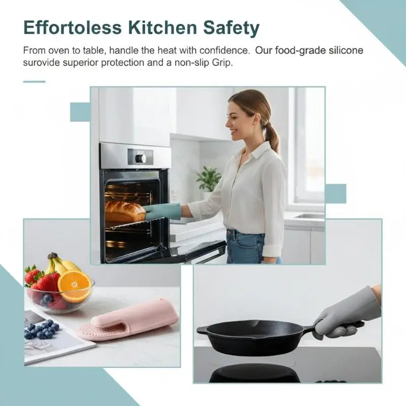 Food-Grade Silicone Oven Glove – Heat-Resistant to 220°C