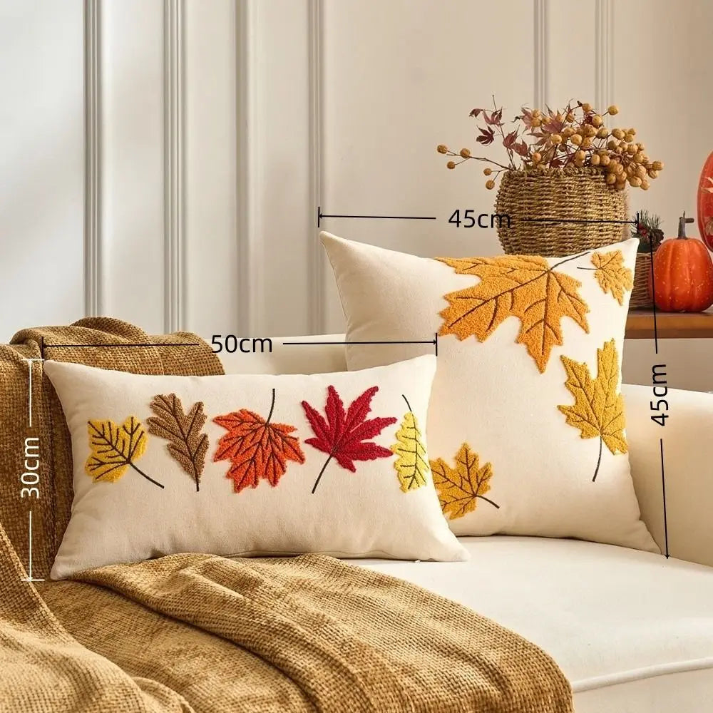 Pumpkin Tufted Throw Pillow Cover – Rustic Fall Decor Throw Pillow Cover Nixie