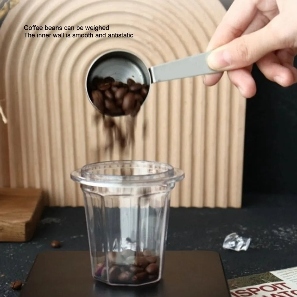 Antistatic Coffee Dosing Cup | Food-Grade PC, Transparent Coffee Dosing Cup Nixie