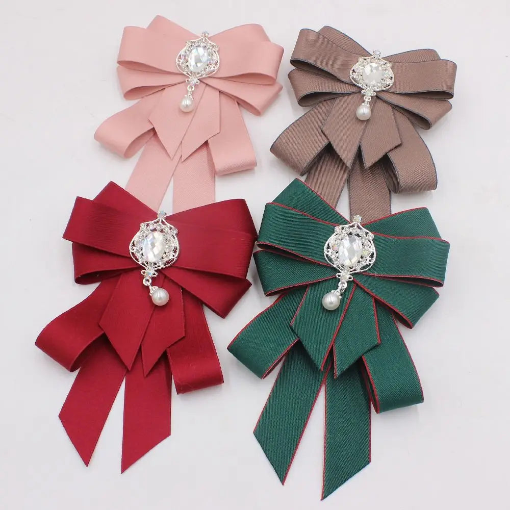 Luxury Rhinestone Bow Tie Brooch – Crystal Ribbon Pin Accessory Bow Tie Brooch Nixie