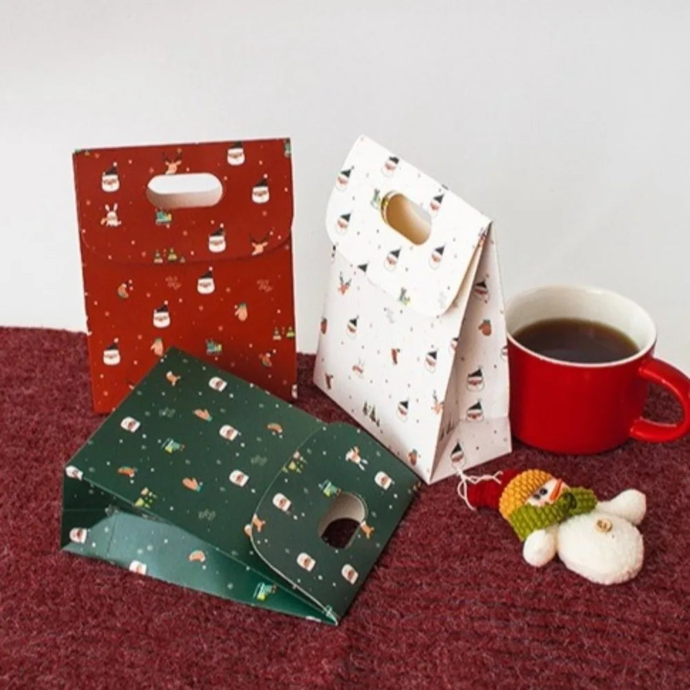 3Pcs Christmas Gift Boxes S/M/L Flip Cover Paper Candy Bags Christmas Gift Box Nixie 3pcs-26.5x19x9cm 26.5x19x9cm