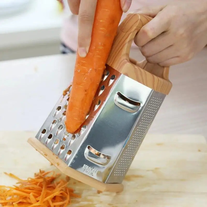 6-Sided Stainless Steel Box Grater for Vegetables & Cheese Box Grater Nixie